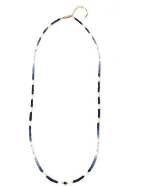 Shar Oke Sapphire & Freshwater Pearls Necklace - Multicolor