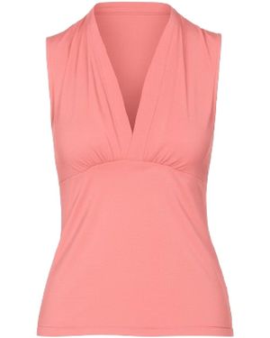 Conquista Coral Viscose-Blend Jersey Top - Pink