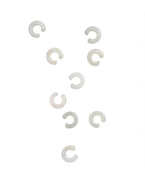 seree Abby Single Jade Cuff Earring - White