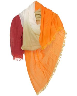 Tiger and the Monkey Ombre Raisin Khaki Beach Coverup Wrap Scarf - Orange