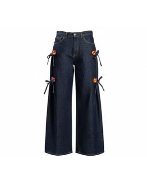Up-fuse Neutrals Denim Pants - Blue