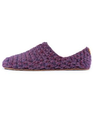 Kingdom of Wow Artisan Made Wool Slippers For - Purple