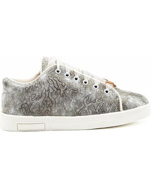 Rettrose Brielle Luxury Satin Handmade Embellished Tennis Shoe - Grey