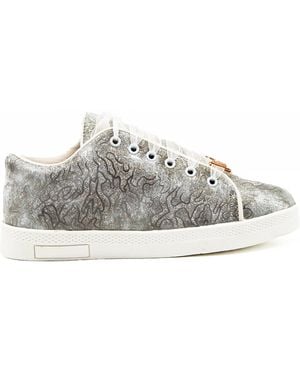 Rettrose Brielle Luxury Satin Handmade Embellished Tennis Shoe - Grey