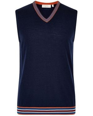 MG Rivers Extrafine Merino Tank Top - Blue