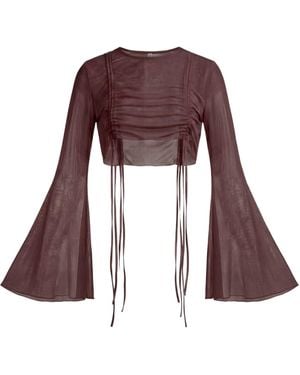 Alevy Studios The Drawstring Top - Brown