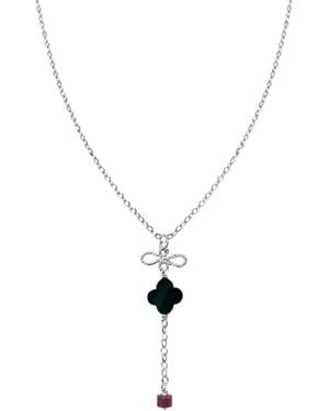 Inari Jewellery Sago Charm Drop Necklace - White