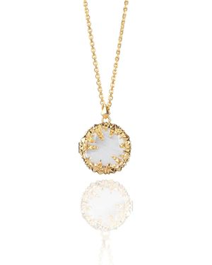 Kasun Ivory Pearl Locket - Metallic