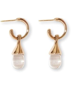 Gem Island Neutrals Rugia Cristal Earrings - White