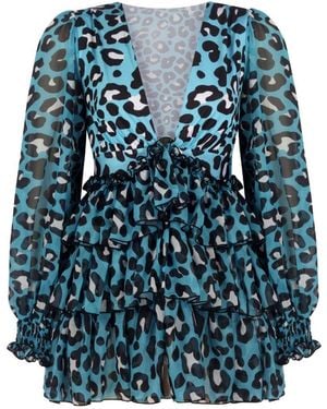 Nur Karaata Margarita Leo Dress - Blue