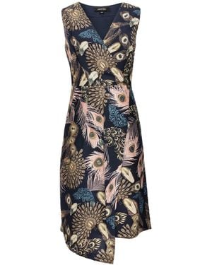Smart and Joy Bohemian Feather Print Dress - Black