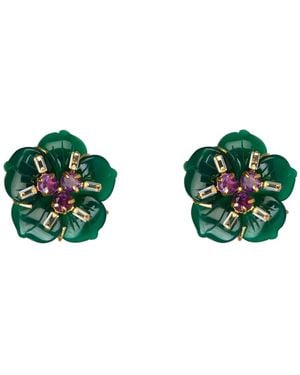 Bounkit Cordelia Studs Pierced - Green