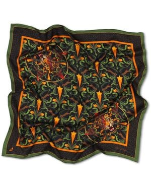 Henelle Hollywood Nights Large Silk Scarf - Green