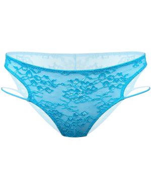 MONIQUE MORIN LINGERIE Amphitrite Low Rise Cheeky Panty Flame - Blue