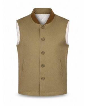 Coulange C45 Quilted-Lined Cotton Gilet - Green