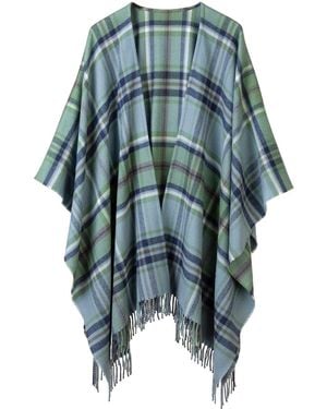 Araminta Campbell Ltd Beech Dappled Skies Lambswool Serape - Blue
