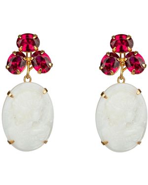 Bounkit Artemisa Earrings Clip On - Red