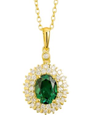 Juvetti Viva Necklace Diamond & Emerald - Metallic