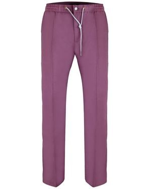 DAVID WEJ Kingston Linen Blend Pants – Rouge - Purple