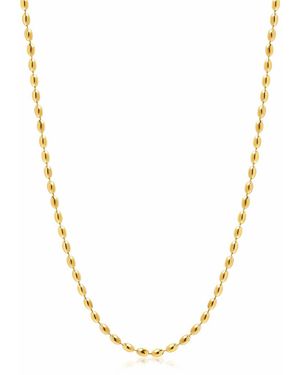 Nialaya Beaded Chain Necklace - Metallic