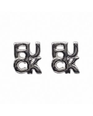 Moca Jewellery Fuck + Fuck Earrings - Black