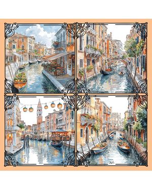Ralufineart Venetian Moments Scarf - Blue
