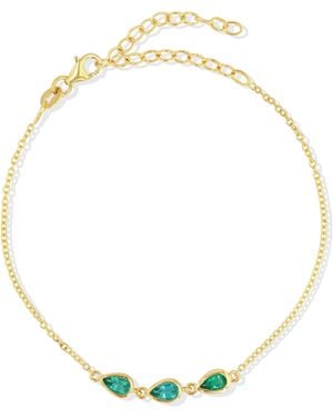 Jewelbird And Emerald Pears Bracelet - Metallic