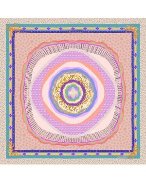 Maraethra Sea Life Cotton Square Scarf - Pink