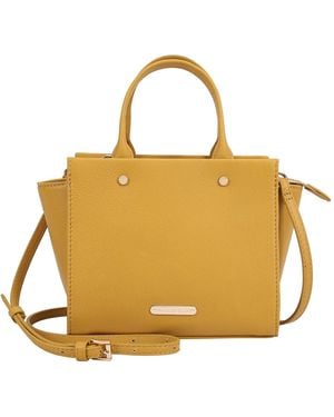 Paul Costelloe Drini Leather Crossbody Bag - Yellow
