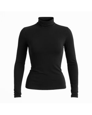 Maison De Gala Ava Turtleneck Top - Black