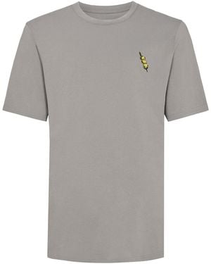 INGMARSON Olives Embroidered Organic Cotton T-Shirt - Gray