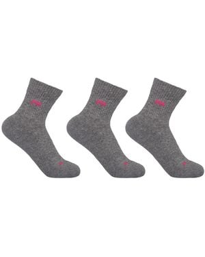Peper Harow - Made in England Three Pack Quarter Recycled Sport Socks – - Grey