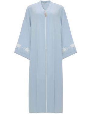 Bocan Couture Abelia Silky Zippered Dress Ice - Blue