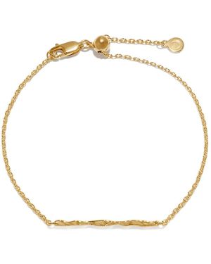 Jovonna London Yara Hammered Bar Adjustable Bracelet - Metallic