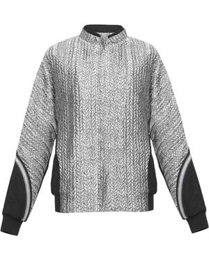 Smart and Joy Bi-colour Bumper Jacket - Grey