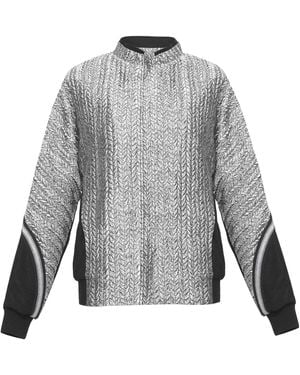 Smart and Joy Bi-colour Bumper Jacket - Grey