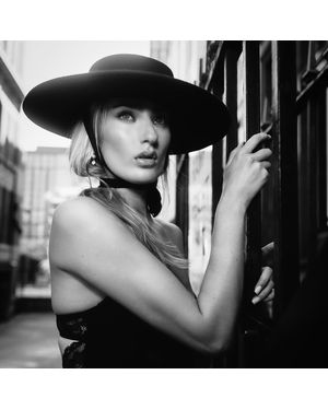 Chanel Joan Elkayam Handmade Black Straw Cowboy Hat Handmade Black Straw Cowboy Hat – Chanel Joan Elkayam main image 2