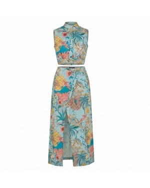 Maison Qala Bloomlight Co-Ord Set - Blue