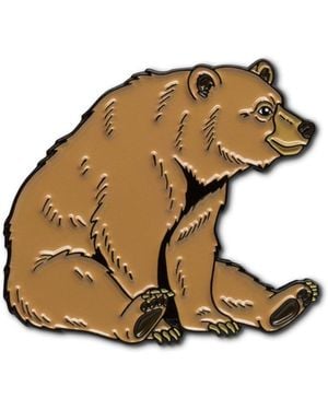 Make Heads Turn Enamel Pin Bear - Brown