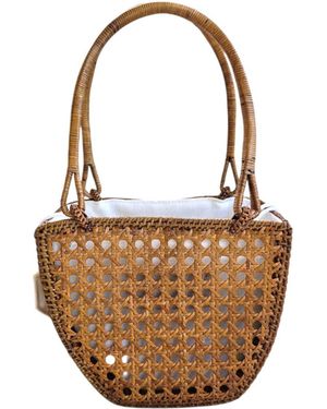 OhSun Neutrals Lana Mini Rattan Bucket - Brown
