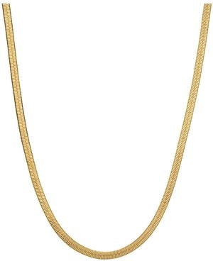 Crystals and Co Fine Herringbone Necklace - Metallic