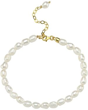 LINYA JEWELLERY Jodie Pearl Anklet - Metallic