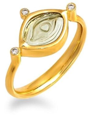 Myrto Katramadou Jewellery Aegean Eye – Amethyst Ring - Metallic