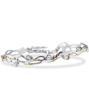 Isla Silver Amethyst And Pearl Bracelet - White