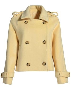 Hortons England Cropped Trench Coat - Metallic