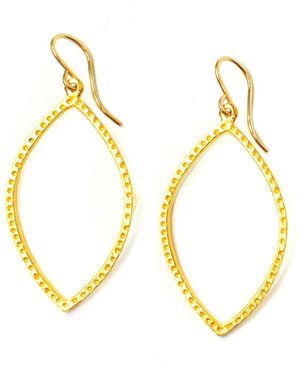 Lexi Jewelry Almond-Shaped Hoop Earrings - Metallic