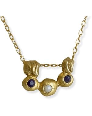 Martina Rozenberg Smira Jewelry Three Stone Necklace - Metallic