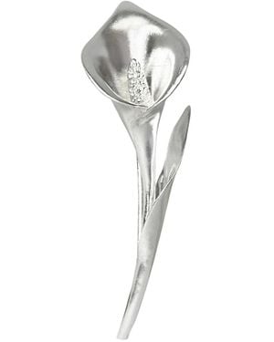 Agora Jewellery Calla Brooch - Metallic