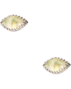 Heather Hawkins Jewelry Eyelash Stud Earrings - Metallic