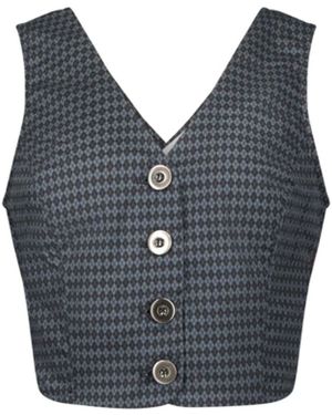 Deer You Esme Crop Vest - Blue